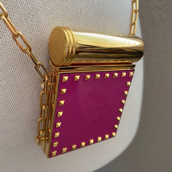 Valentino Minaudiere Mirror Clutch in Fuxia - Picture 12 of 14